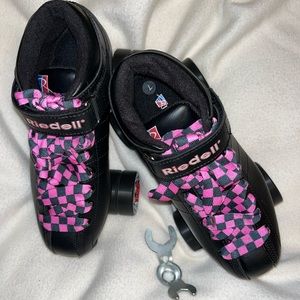 Riedell R3 Black Roller Skates Unisex Style - Size 7 Men/8 Women